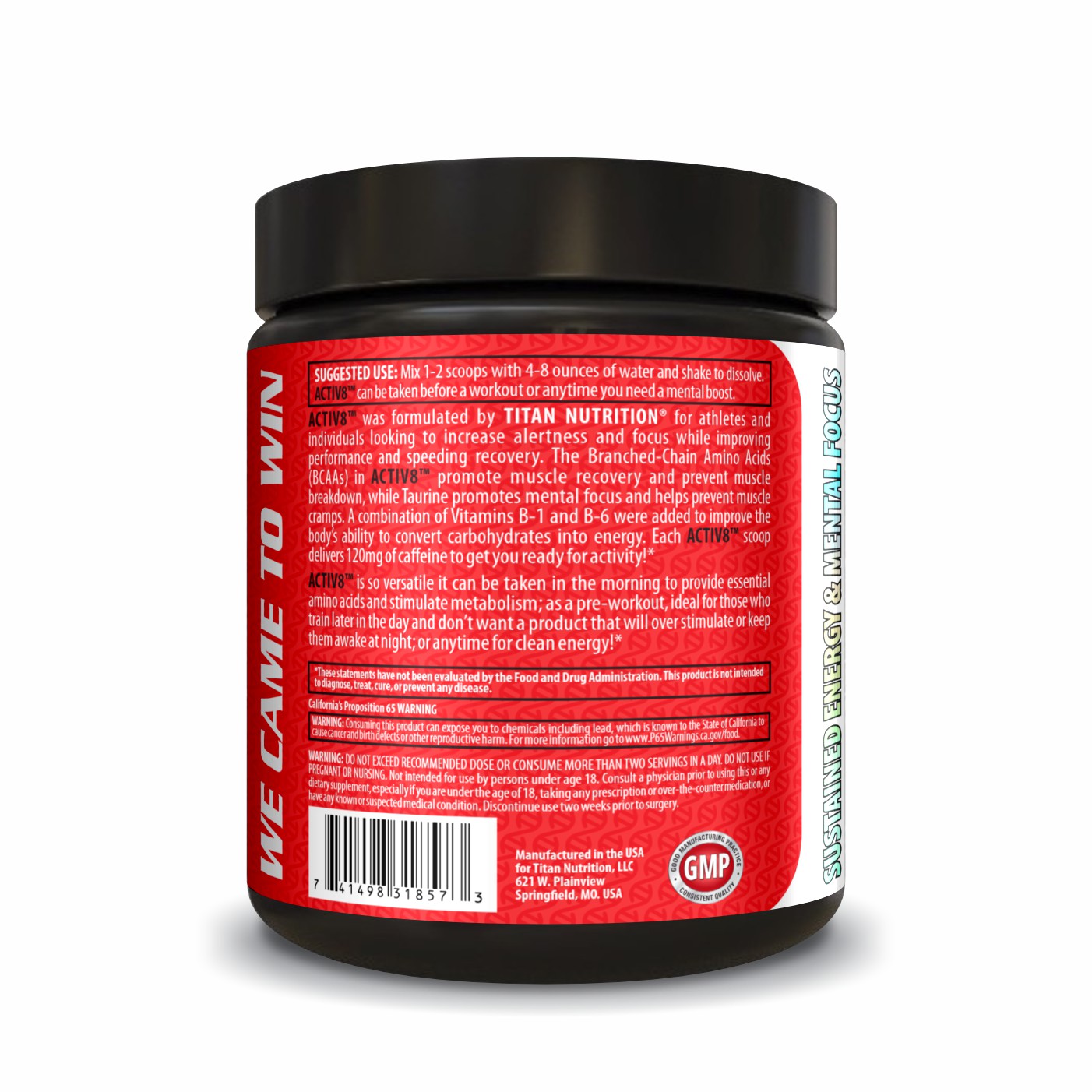 ACTIV8™ - Sustained Energy & Mental Focus Formula