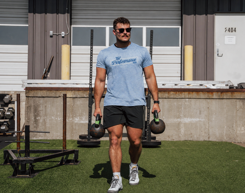 Titan Performance Co. Triblend Tee – Light Blue