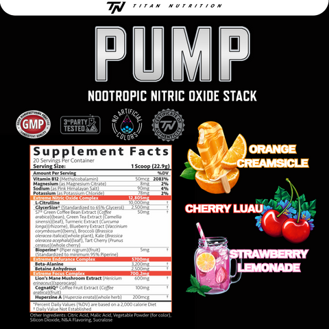 PUMP UNRIVALED - Nootropic Nitric Oxide Stack